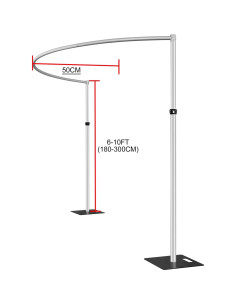 Soporte de Fondo Curvado Hecis 1.83-3.05m Ajustable para Eventos 2