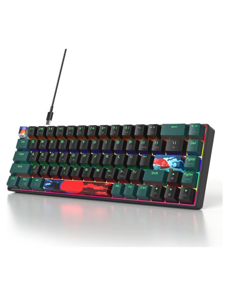 Teclado Mecánico Compacto 65% SbocKeeb GS61 Retroiluminado LED