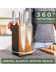 Soporte Magnético para Cuchillos WALDWERK de Madera Acacia 360 2