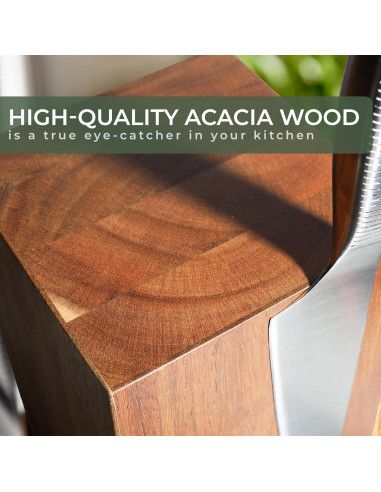 Soporte Magnético para Cuchillos WALDWERK de Madera Acacia 360
