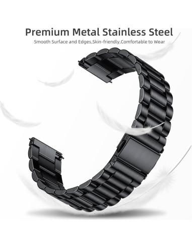 Banda de Acero Inoxidable Lerobo 20mm para Galaxy Watch 7/6/5/4