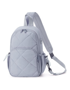 Bolsa de Hombro Wandering Nature para Mujeres 7L Gris Acolchada