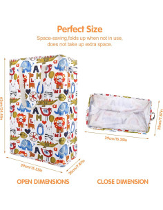 Cesta de Ropa Sucia Plegable Odonata 48L Rectangular Animal 2