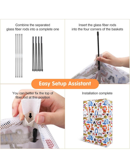 Cesta de Ropa Sucia Plegable Odonata 48L Rectangular Animal