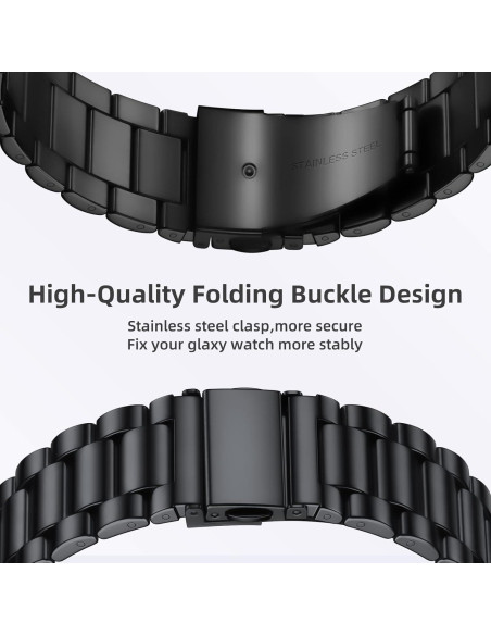 Banda de Acero Inoxidable Lerobo 20mm para Galaxy Watch 7/6/5/4