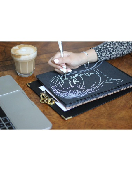 Cuaderno Espiral Negro Unruled 2 Piezas 55 Hojas Papel 70lb