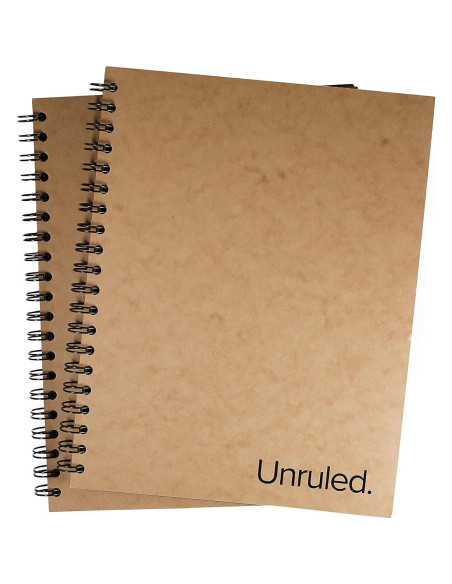 Cuaderno Espiral Negro Unruled 2 Piezas 55 Hojas Papel 70lb