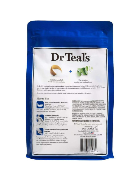 Juego de Baño de Sal Dr Teal's Eucalipto y Melatonina 2x1.36kg