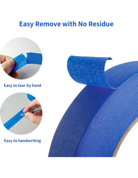 Cinta de Pintor Azul 1 pulgada x 60 Yardas - 6 Rollos