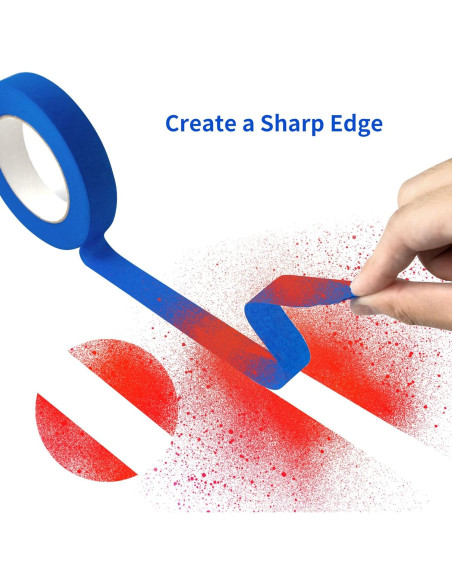 Cinta de Pintor Azul 1 pulgada x 60 Yardas - 6 Rollos