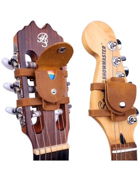 Soporte para Púas de Guitarra Vandaniel - Cuero Premium Universal