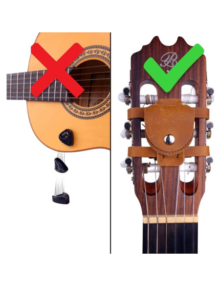 Soporte para Púas de Guitarra Vandaniel - Cuero Premium Universal