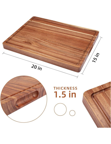 Tabla de Cortar Grande DYTesa de Madera de Acacia 50.8x38.1cm
