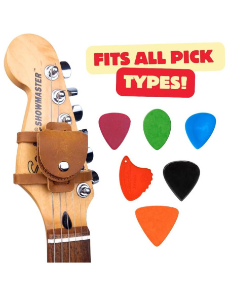 Soporte para Púas de Guitarra Vandaniel - Cuero Premium Universal