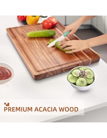 Tabla de Cortar Grande DYTesa de Madera de Acacia 50.8x38.1cm
