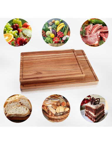 Tabla de Cortar Grande DYTesa de Madera de Acacia 50.8x38.1cm