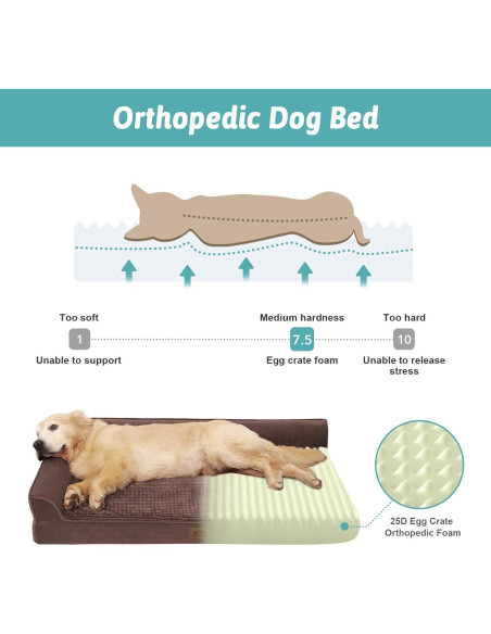 Cama ortopédica para perros COZY KISS 76x50 cm marrón