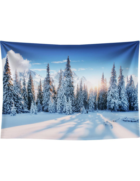 Fondo de Fotografía Navidad DePhoto 2.1x1.5m Bosque Nieve