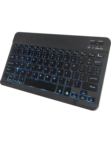 Teclado Bluetooth BoxWave SlimKeys Retroiluminado Negro