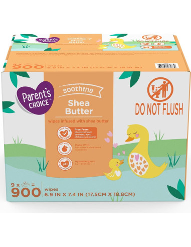 Toallitas para Bebé Cartrep con Manteca de Karité - 900 Unidades