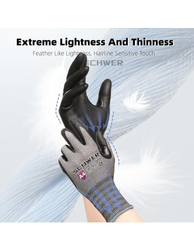 Guantes de Trabajo Schwer AIR-SKIN Talla L + Mangas Nivel 5