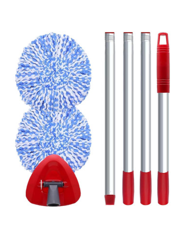 Cabezal de Repuesto Mop Giratorio Bublador 2 Recargas Microfibra