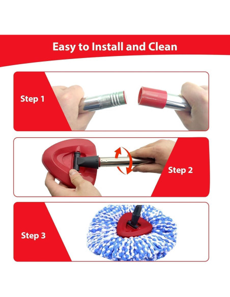 Cabezal de Repuesto Mop Giratorio Bublador 2 Recargas Microfibra