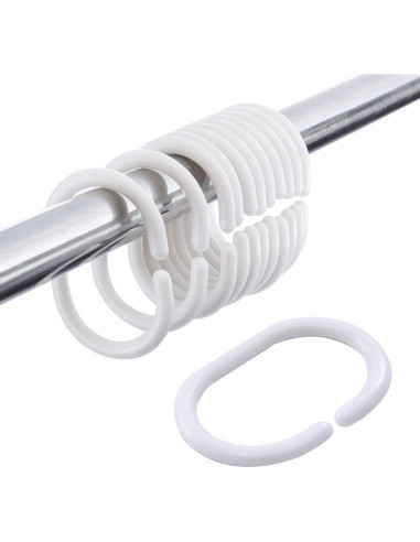 Cortina de Ducha Transparente EurCross 1.52m x 1.83m Geométrica