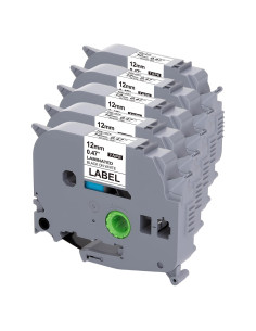 Cintas de Etiquetas Weemay 5-Pack 12mm Laminadas Blancas TZe 231