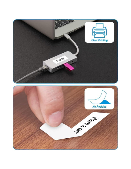 Cintas de Etiquetas Weemay 5-Pack 12mm Laminadas Blancas TZe 231