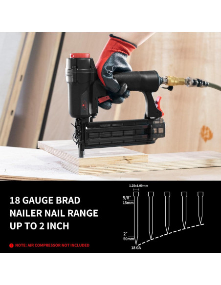 Clavadora Neumática AEROPRO AF50 18 Calibre 1000 Clavos