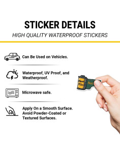 Calcomanías de Seguridad Piratify 3 Pcs Impermeables UV 2