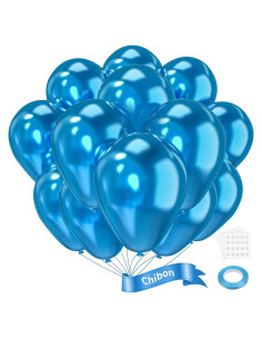 Globos de látex azul cromo metálico 30.48cm 100pcs para fiesta