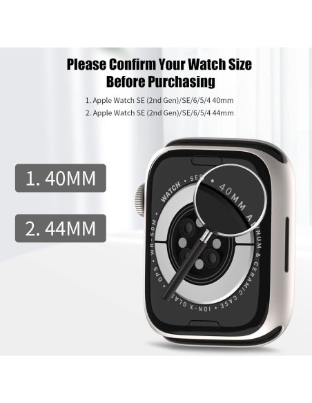 Protector de Pantalla para Apple Watch 40mm Commuter - 3 Paquete