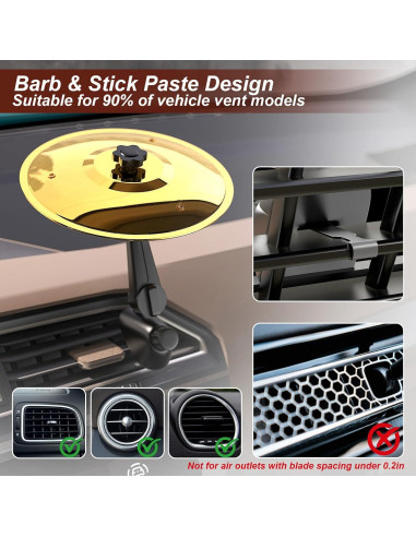 Cimbal de Aire para Coche INNOWARMER Dorado - Gadget Musical