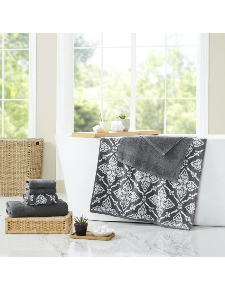 Conjunto de Toallas Jacquard Reversible Modern Threads 6 Piezas