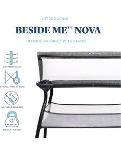 Cuna Lateral Baby Delight Junto a Mí Nova Portátil 7.26 kg 2