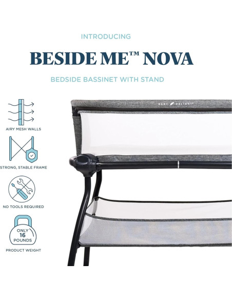 Cuna Lateral Baby Delight Junto a Mí Nova Portátil 7.26 kg