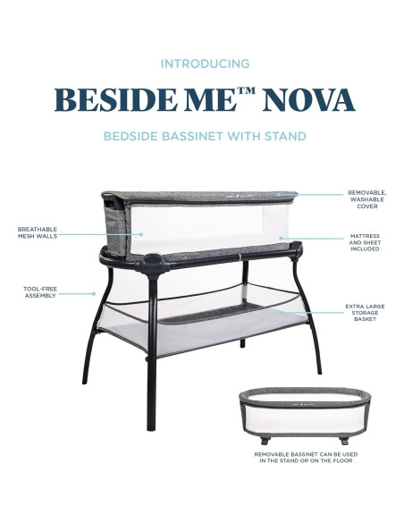 Cuna Lateral Baby Delight Junto a Mí Nova Portátil 7.26 kg