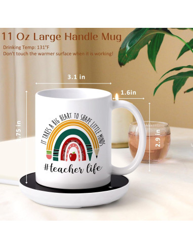 Calentador de Tazas de Café LiqCool con Taza 11 Oz Blanca