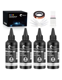 Botellas de Tinta de Sublimación Hiipoo 4x100ml Negra
