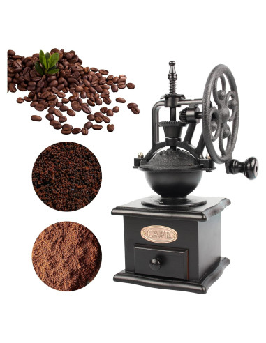 Molino de Café Manual LITAITAI de Madera y Hierro Fundido