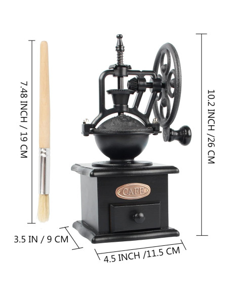 Molino de Café Manual LITAITAI de Madera y Hierro Fundido