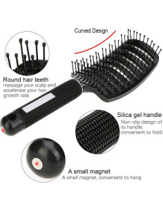 2 Cepillos Desenredantes Curvados Eyxformula para Cabello Húmedo 2