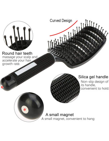 2 Cepillos Desenredantes Curvados Eyxformula para Cabello Húmedo