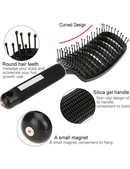 2 Cepillos Desenredantes Curvados Eyxformula para Cabello Húmedo