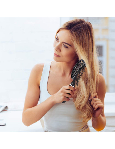 2 Cepillos Desenredantes Curvados Eyxformula para Cabello Húmedo