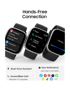 Reloj Inteligente TOOBUR IDW26 1.83" Fitness IP68 Negro Plata 2