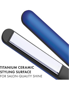 Plancha de Titanio Micro-Brillante Hot Tools 1" Azul Profesional 2