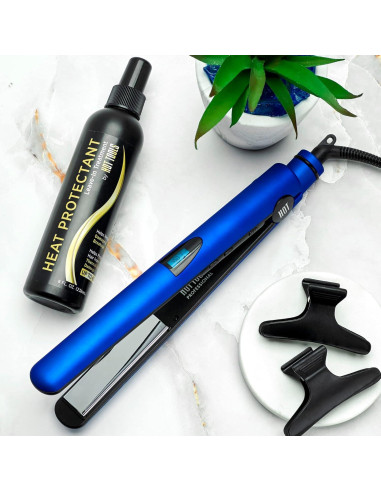 Plancha de Titanio Micro-Brillante Hot Tools 1" Azul Profesional